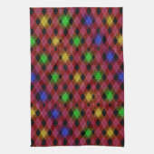 Gingham Check Multicolored Pattern Theedoek (Verticaal)