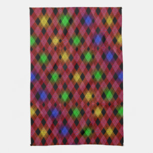 Gingham Check Multicolored Pattern Theedoek