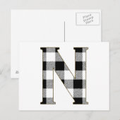 Gingham Check N Briefkaart (Voorkant / Achterkant)