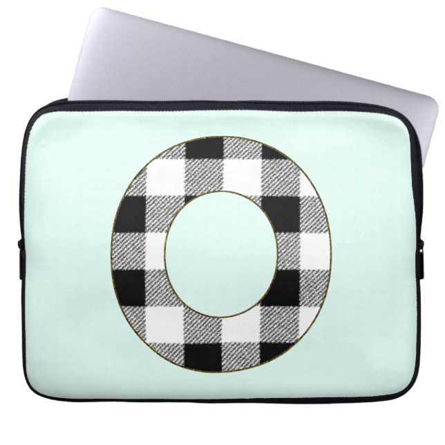 Gingham Check O Laptop Sleeve (Voorkant)