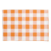 Gingham Check Oranje Kussensloop (Voorkant)