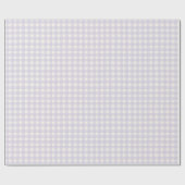 Gingham Check Pastel Lila Paarse Crème Cadeaupapier (Vlak)