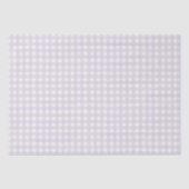 Gingham Check Pastel Lila Paarse Crème Tissuepapier (Voorkant)