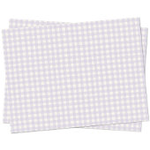 Gingham Check Pastel Lila Paarse Crème Tissuepapier