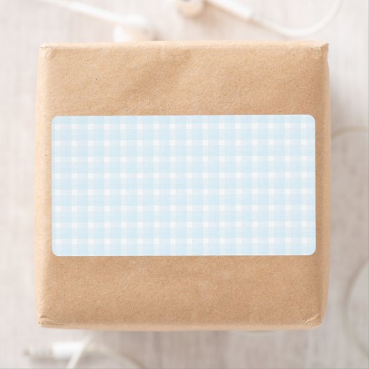 Gingham check patroon. Bord Blauw en Wit. Etiket (Insitu)