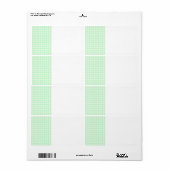 Gingham check patroon. Lichtgroen en wit. Etiket (Full Sheet)