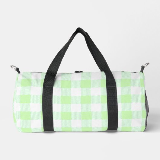 Gingham check patroon (lichtgroen) plunjezak (Voorkant)