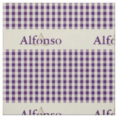Gingham check patroon monogram druif Paarse beige Stof (Swatch)