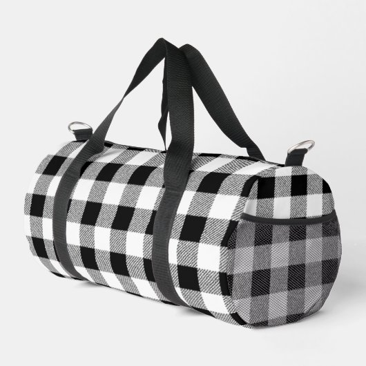 Gingham check patroon (zwart) plunjezak (Rechterhoek)