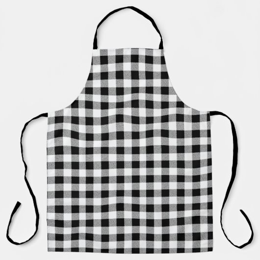 Gingham Check Pattern Black Schort (Voorkant)