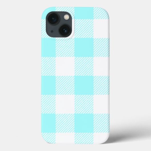 Gingham Check Pattern (lichtblauw) Case-Mate iPhone Case (Achterkant)