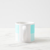 Gingham Check Pattern (lichtblauw) Espresso Kop (Achterkant)