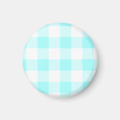 Gingham Check Pattern (lichtblauw) Magneet (Voorkant)