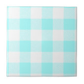 Gingham Check Pattern (lichtblauw) Tegeltje (Voorkant)