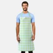Gingham Check Pattern Light Green Schort (Gedragen)