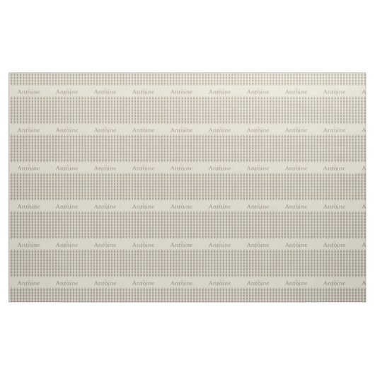 Gingham Check Pattern Monogram Khaki Sand Beige Stof (Yard (91,4 cm))