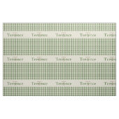 Gingham Check Pattern Monogram Sage Green Boys Stof (Fat Quarter)