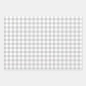 Gingham Check Pattern Plaid Lichtblauw Roze Grijs Inpakpapier Vel (Voorkant 3)