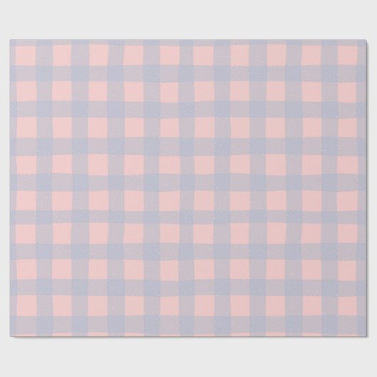 Gingham Check Pattern with White Speckles Cadeaupapier (Vlak)