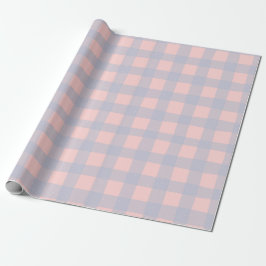 Gingham Check Pattern with White Speckles Cadeaupapier