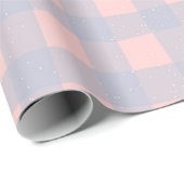 Gingham Check Pattern with White Speckles Cadeaupapier (Rol Hoek)