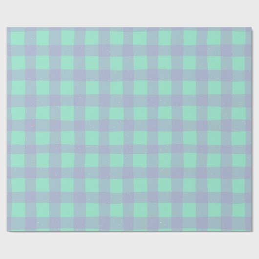 Gingham Check Pattern with White Speckles Cadeaupapier (Vlak)