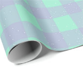 Gingham Check Pattern with White Speckles Cadeaupapier (Rol Hoek)