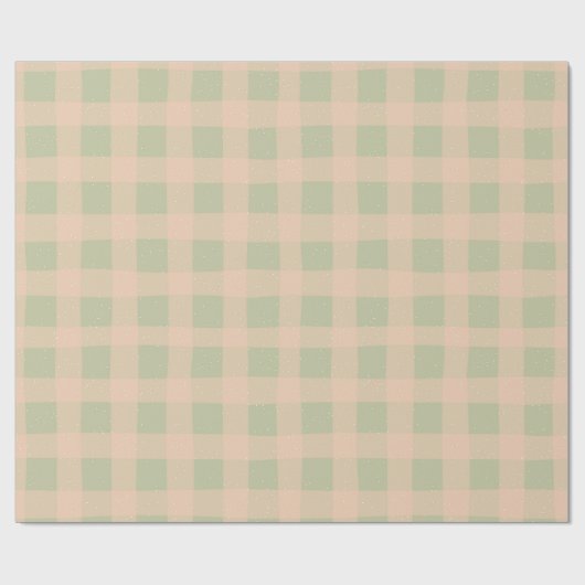 Gingham Check Pattern with White Speckles Cadeaupapier (Vlak)
