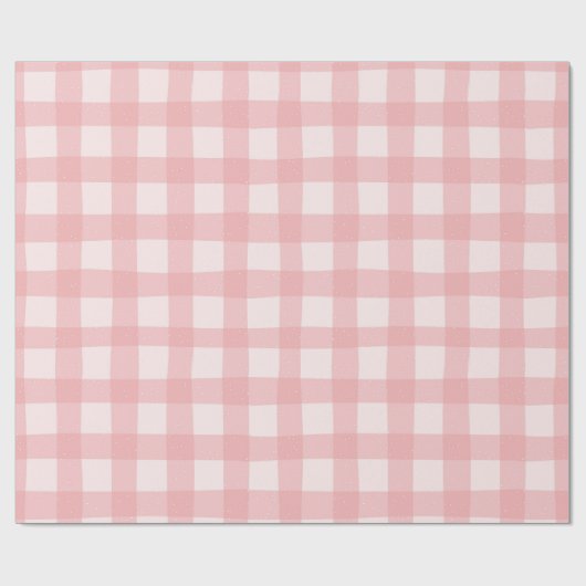 Gingham Check Pattern with White Speckles Cadeaupapier (Vlak)
