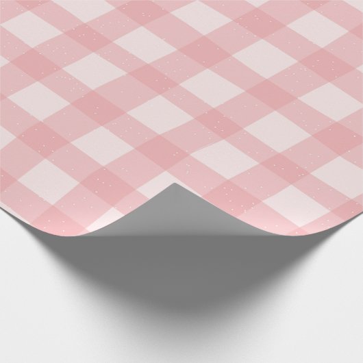 Gingham Check Pattern with White Speckles Cadeaupapier (Hoek)