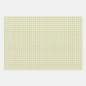 Gingham Check Plaid Hand getekend Inpakpapier Vel (Voorkant)