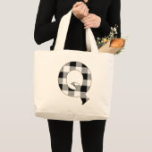 Gingham Check Q Grote Tote Bag (Voorkant (product))