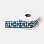 Gingham Check Q Satijnen Lint (Spoel)