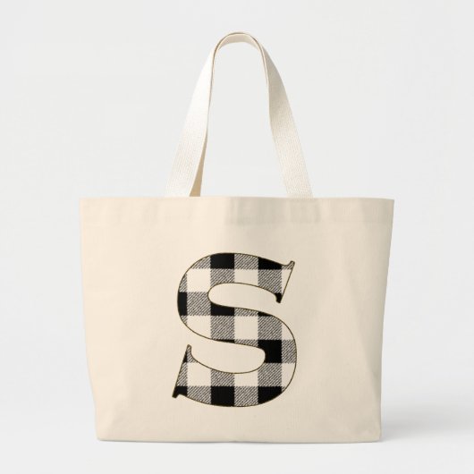Gingham Check S Grote Tote Bag (Voorkant)
