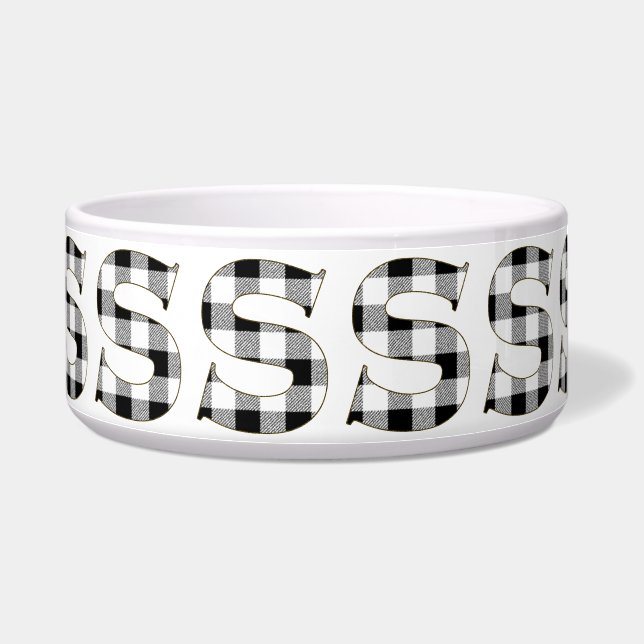 Gingham Check S Voerbakje (Rechts)