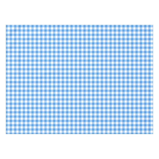 Gingham Check Tablecloth | Blauwe en witte control Tafelkleed (Voorkant (Horizontaal))