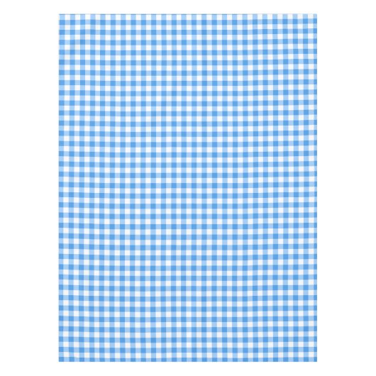Gingham Check Tablecloth | Blauwe en witte control Tafelkleed (Voorkant)