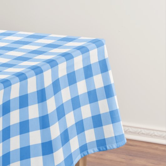 Gingham Check Tablecloth | Blauwe en witte control Tafelkleed (Voorbeeld)