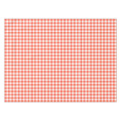 Gingham Check Tablecloth | Oranje en witte control Tafelkleed (Voorkant (Horizontaal))