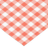 Gingham Check Tablecloth | Oranje en witte control Tafelkleed (Gekanteld)
