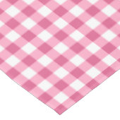Gingham Check Tablecloth | Roze en witte controles Tafelkleed (Gekanteld)