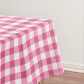 Gingham Check Tablecloth | Roze en witte controles Tafelkleed (Voorbeeld)