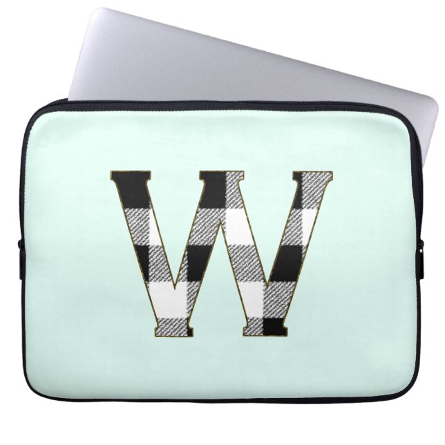 Gingham Check W Laptop Sleeve (Voorkant)