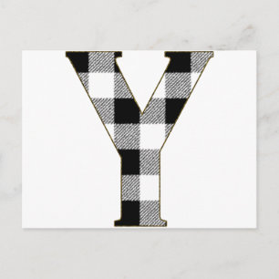 Gingham Check Y Briefkaart