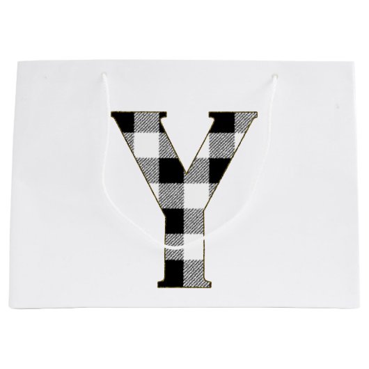 Gingham Check Y Groot Cadeauzakje (Voorkant)