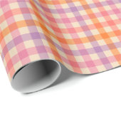 Gingham Checkerboard in Pastel Pinks Cadeaupapier (Rol Hoek)