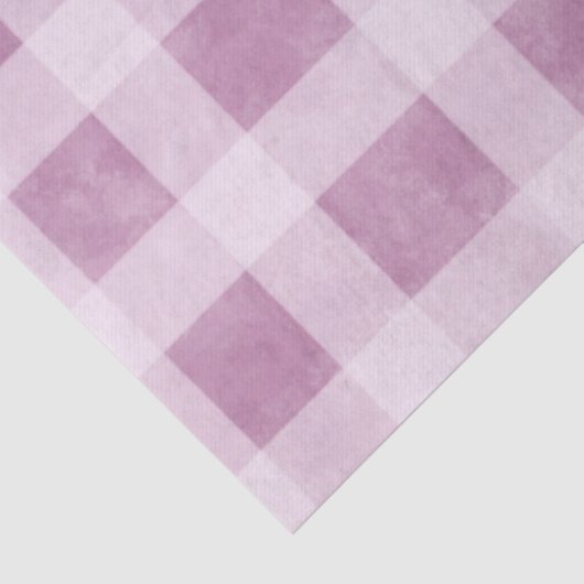 Gingham Checks Dusty Pink White Pattern Decoupage Tissuepapier (Detail)