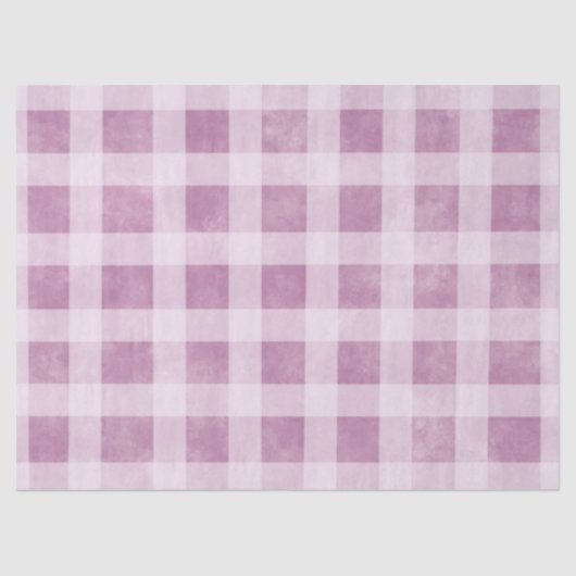 Gingham Checks Dusty Pink White Pattern Decoupage Tissuepapier (Voorkant)