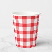 Gingham Checks Papieren Bekers (Achterkant)