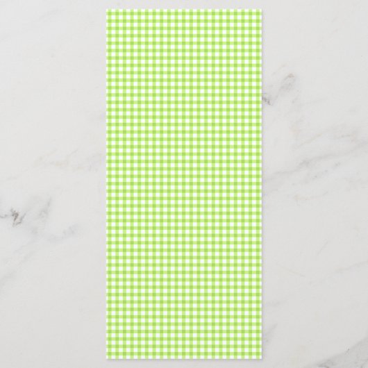 Gingham Chicken Menu Card (Achterkant)